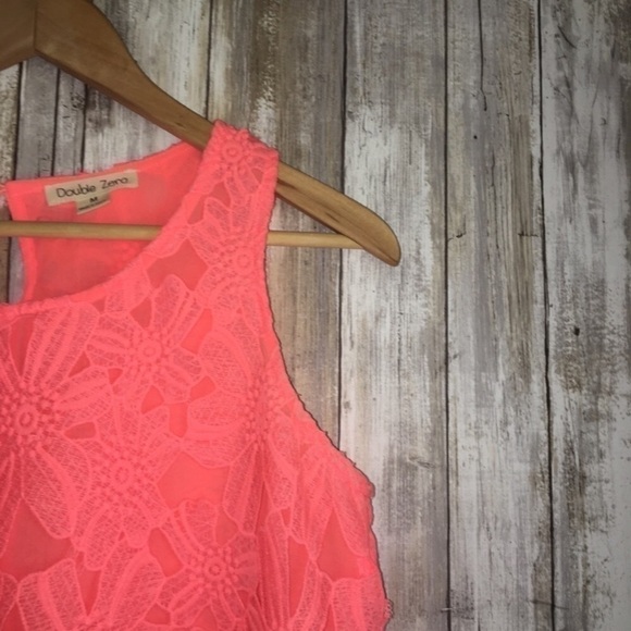 Double Zero Neon Pink Crop Top - Picture 2 of 5